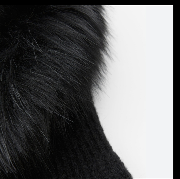 Zara FAUX Fur KNIT Hood BALACLAVA - Picture 3 of 4